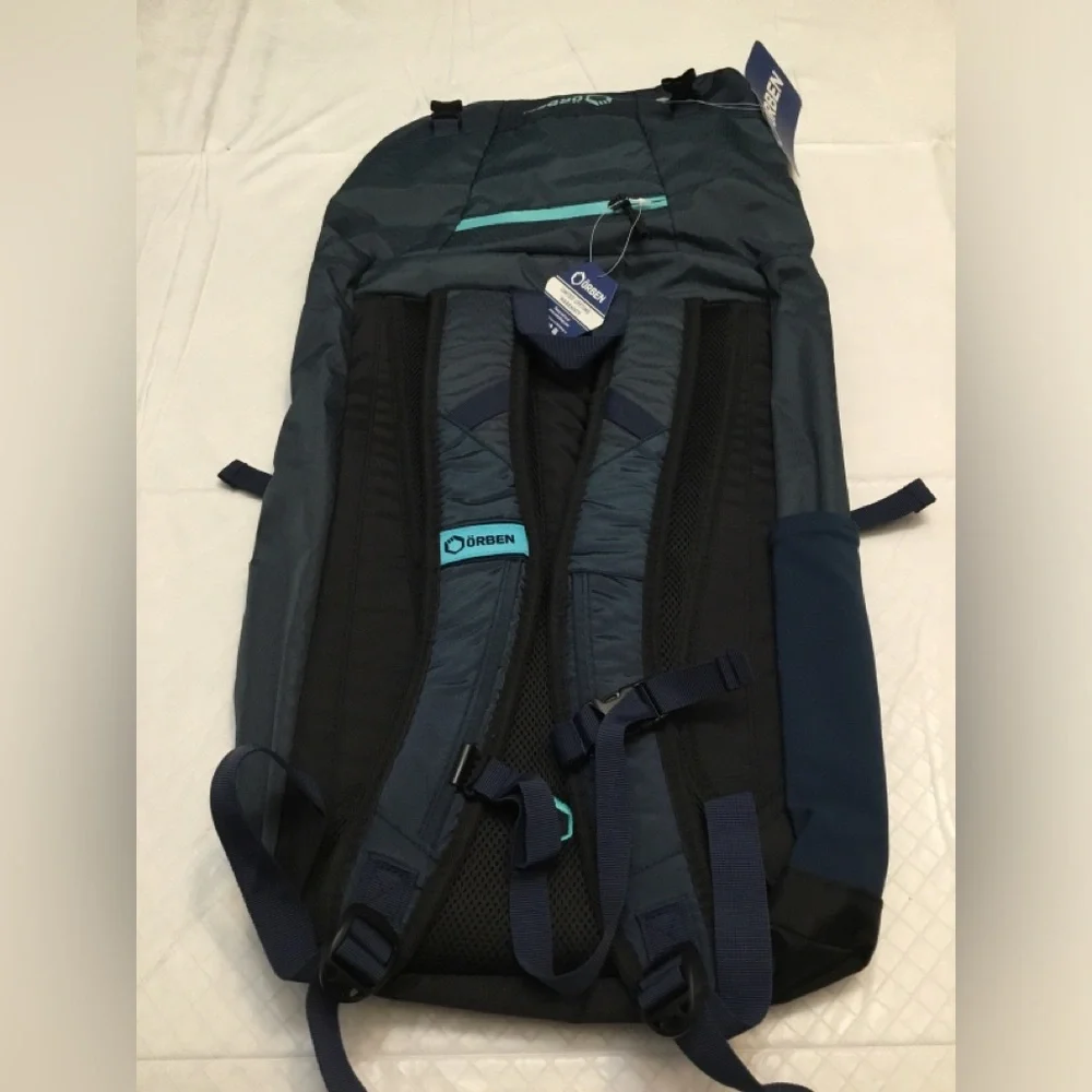 ORBEN Navy Travel Backpack with Teal Accent